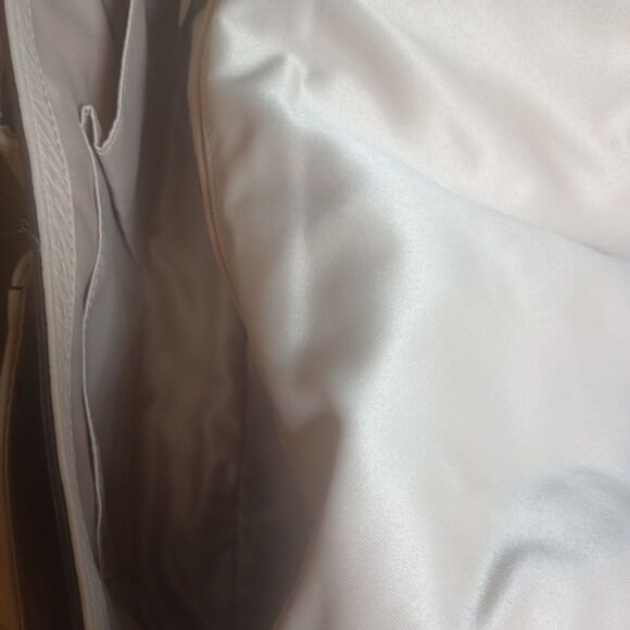 Coach M0769-11842 Cream Brown Handle Buckle Snap Hobo Leather Purse - Picture 8 of 10